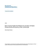 Examining the relationship between acculturation of Haitian parents and the delinquency of their adolescents